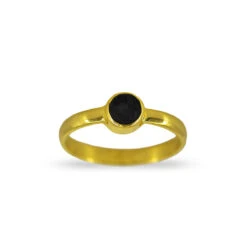 Anillo Amuleto - Oro -Alvent Joyas Tienda ANILLO AMULETO ONIX ORO ALVENT