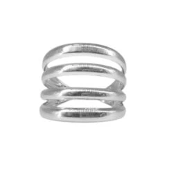 Anillo Laila -Alvent Joyas Tienda ANILLO MULTIBANDAS GRUESO PLATA