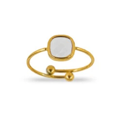 Anillo Soph Acero · 6 Colores -Alvent Joyas Tienda ANILLO PIEDRA BLANCA AJUSTABLE ORO ALVENT
