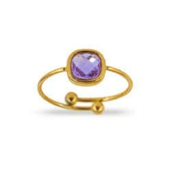 Anillo Soph Acero · 6 Colores -Alvent Joyas Tienda ANILLO PIEDRA LILA AJUSTABLE ORO ALVENT