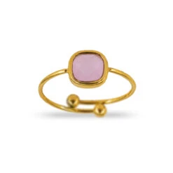 Anillo Soph Acero · 6 Colores -Alvent Joyas Tienda ANILLO PIEDRA ROSA AJUSTABLE ORO ALVENT