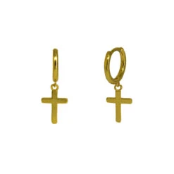 Aros Click&Charm Cruz -Alvent Joyas Tienda AROS CLICKCHARM CRUZ ORO ALVENT
