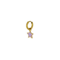 Aros Estrella · 4 Colores -Alvent Joyas Tienda AROS ESTRELLA ESMALTE LILA ORO INDV ALVENT