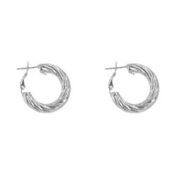 Aros Olimpo -Alvent Joyas Tienda AROS CURL GRUESOS PLATA LADO