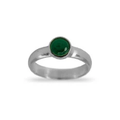 Anillo Amuleto -Alvent Joyas Tienda Anillo amuleto verde plata