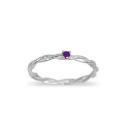 Anillo Lila Curl -Alvent Joyas Tienda Anillo piedrecita morada plata e5d24535 d34c 4a25 b23f 4a5eddaa07a9