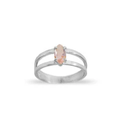 Anillo Nereida · 3 Colores -Alvent Joyas Tienda Anillo piedrecita rosa plata