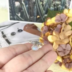 Anillo Fais Ajustable · 2 Piedras -Alvent Joyas Tienda AnilloPlumaPLuna