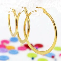 Aros Anisa · 4 Tamaños -Alvent Joyas Tienda Aro Anisa Oro