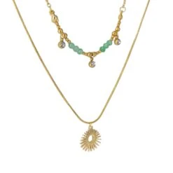 Collar Claudia · 2 Colores -Alvent Joyas Tienda CLAUDIAAGUMARINACOLOR