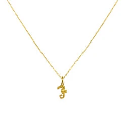 Collar Caballito De Mar -Alvent Joyas Tienda COLLAR CABALLITO DE MAR ORO ESLABONE ALVENT