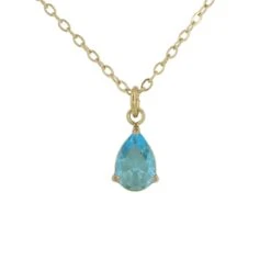 Collar Gota · 7 Colores -Alvent Joyas Tienda COLLAR GOTA AZUL