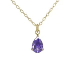 Collar Gota · 7 Colores -Alvent Joyas Tienda COLLAR GOTA LILA