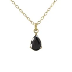 Collar Gota · 7 Colores -Alvent Joyas Tienda COLLAR GOTA NEGRO 2