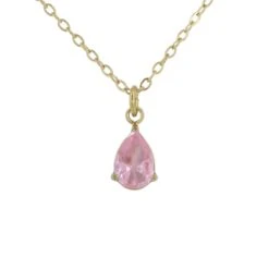 Collar Gota · 7 Colores -Alvent Joyas Tienda COLLAR GOTA ROSA