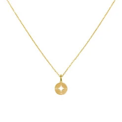 Collar Rosa De Los Vientos -Alvent Joyas Tienda COLLAR ROSA DE LOS VIENTOS ORO ESLABONE ALVENT