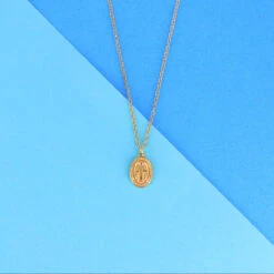 Collar Virgen Milagrosa -Alvent Joyas Tienda COLLAR VIRGEN ACERO