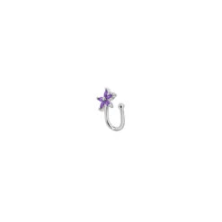 Ear Cuff Flor -Alvent Joyas Tienda EARCUFF FLOR LILA 34 ALVENT