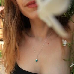 Collar Péndulo · 3 Piedras -Alvent Joyas Tienda IMG 6019