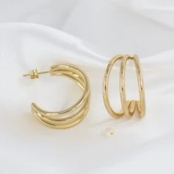 Pendientes Triple -Alvent Joyas Tienda IMG 7497