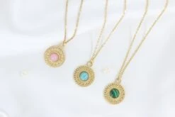 Collar Medallón Naturale · 3 Minerales -Alvent Joyas Tienda IMG 7620