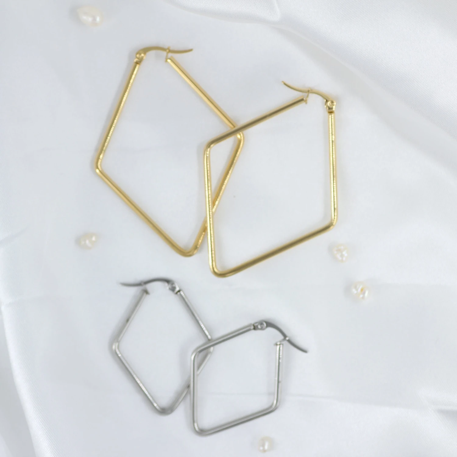 Aros Rombo · 2 Tamaños 2 Aros Rombo · 2 Tamaños - Imagen 2