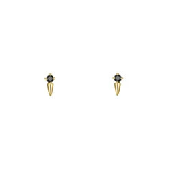 Pendientes Cira · 3 Colores -Alvent Joyas Tienda PENDIENTE ZEFIR BLACK ORO ALVENT