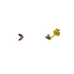 Pendientes Cleo · 4 Colores 25 Pendientes Cleo · 4 Colores -Alvent Joyas Tienda PENDIENTES CLEO MORADO ORO ALVENT