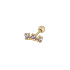 Piercing Carol -Alvent Joyas Tienda PIERCING LINUM LILA ORO