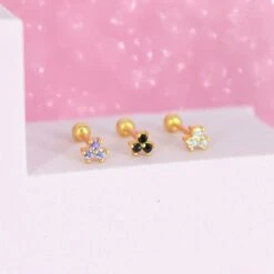 Piercing Nadia · 3 Piedras -Alvent Joyas Tienda PIERCING NADIA