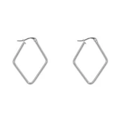 Aros Rombo · 2 Tamaños 7 Aros Rombo · 2 Tamaños -Alvent Joyas Tienda arosrombopequenoplata