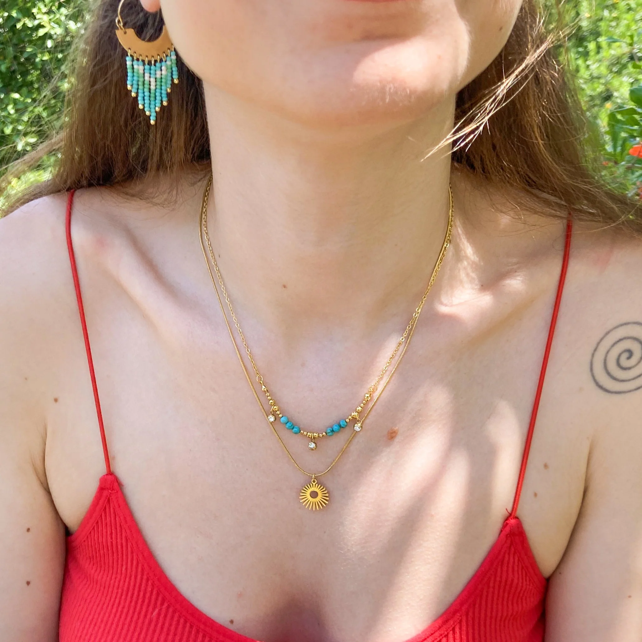 Primera página -Alvent Joyas Tienda collar doble sol azul aros sara azul 1