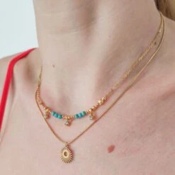 Collar Claudia · 2 Colores -Alvent Joyas Tienda collarsolturquesa